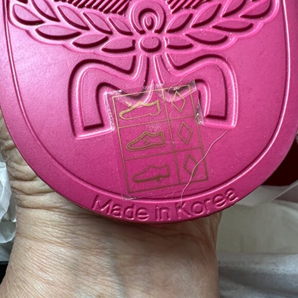 Women’s MCM Monogram Print Open Toe Rubber Slide – NIB - Picture 5 of 10